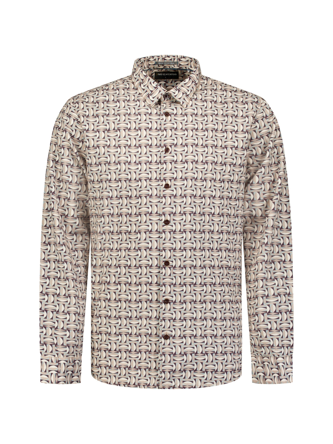 Shirt Allover Printed, Stone 014 Bild 5