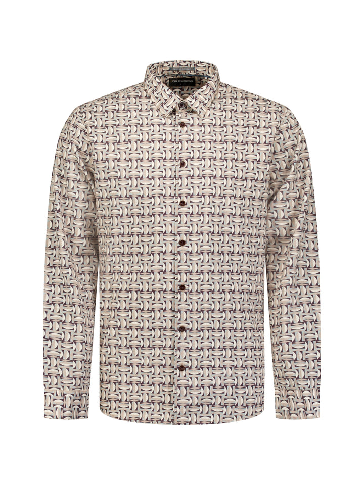 Shirt Allover Printed, Stone 014 Bild 5