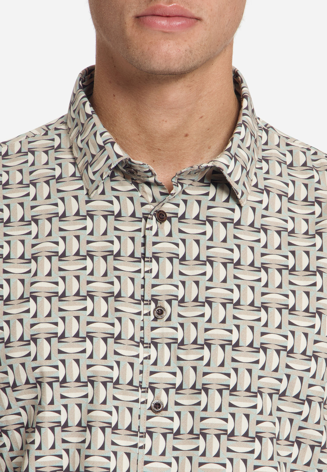 Shirt Allover Printed, Stone 014 Bild 7