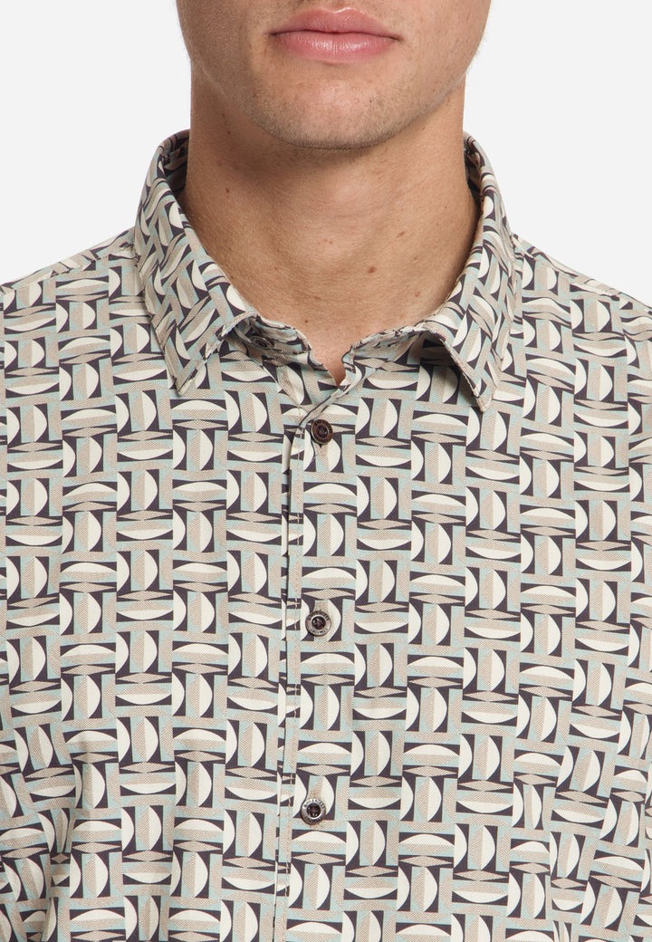 Shirt Allover Printed, Stone 014 Bild 7