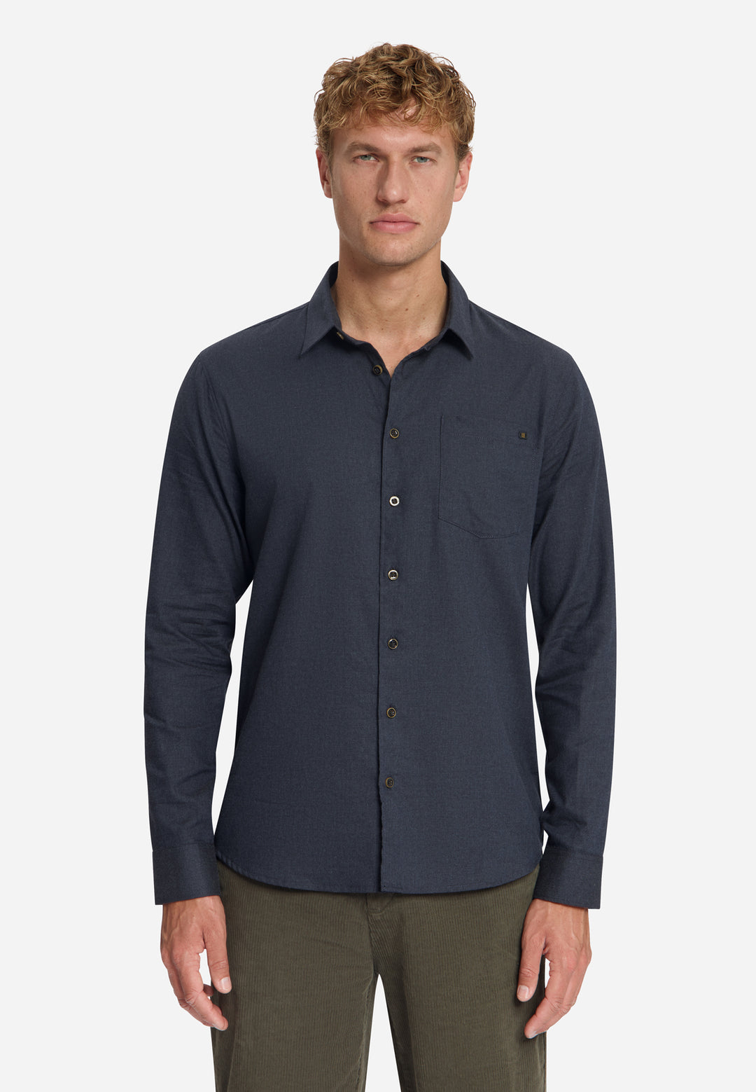 Shirt Melange Flannel, Dark Night 178 Bild 1
