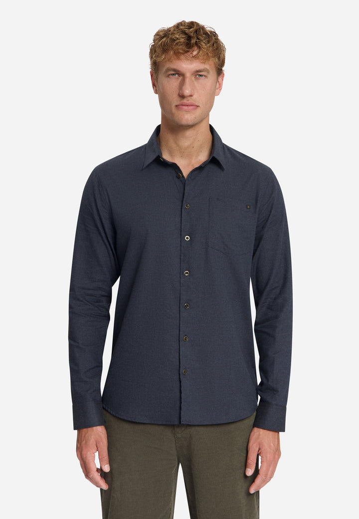 Shirt Melange Flannel, Dark Night 178 Bild 1