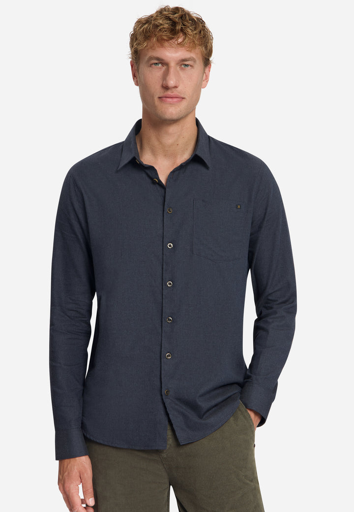 Shirt Melange Flannel, Dark Night 178 Bild 4