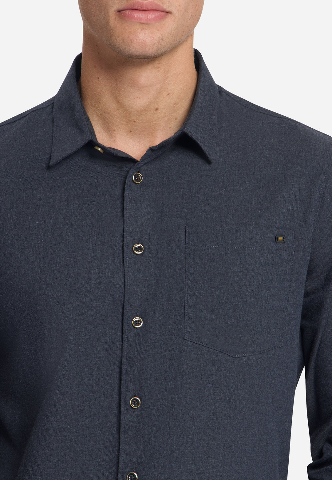 Shirt Melange Flannel, Dark Night 178 Bild 7