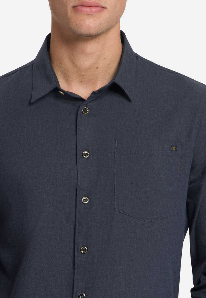 Shirt Melange Flannel, Dark Night 178 Bild 7