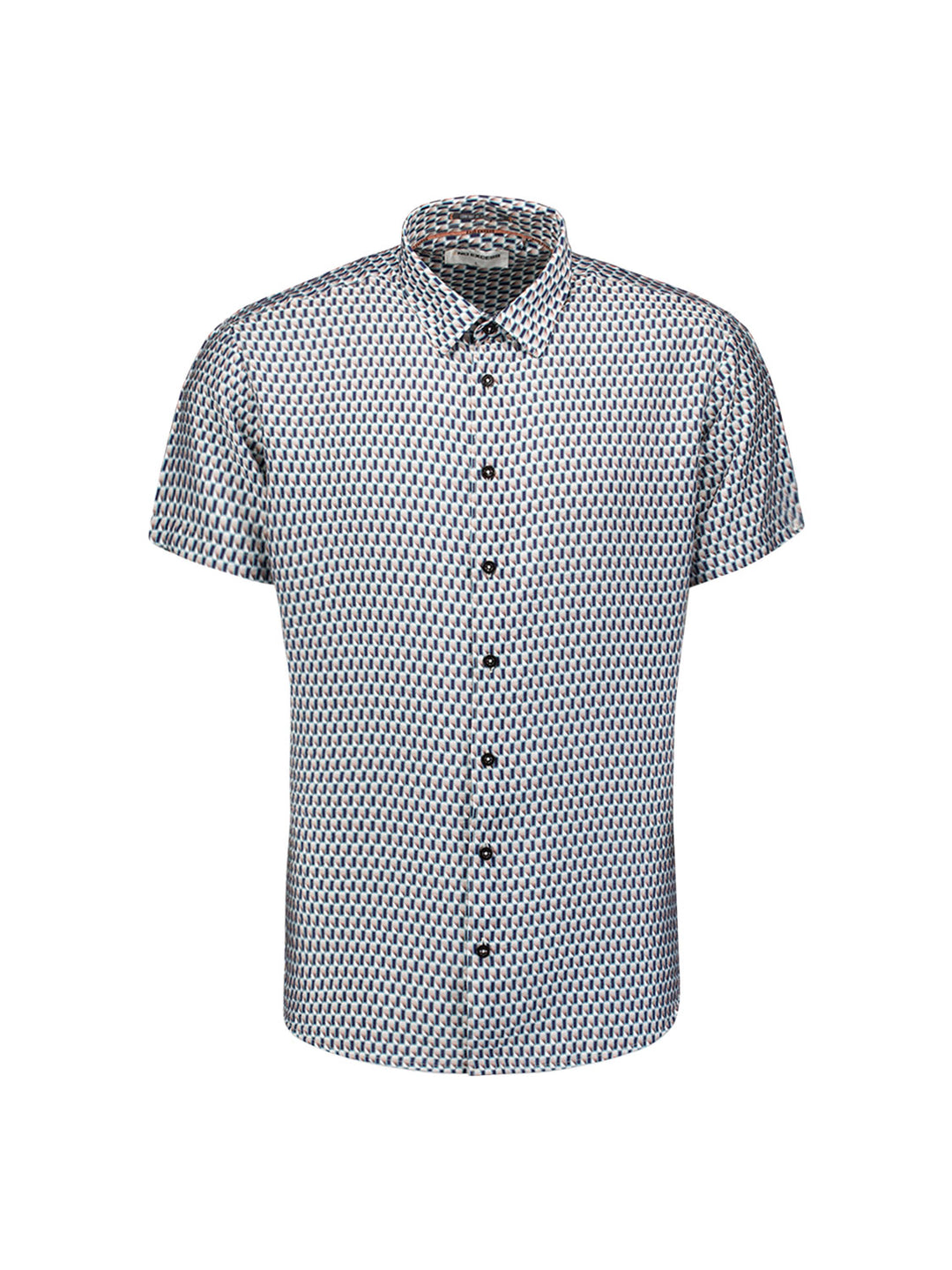 Shirt Short Sleeve Allover Printed, Seablue 039 Bild 1