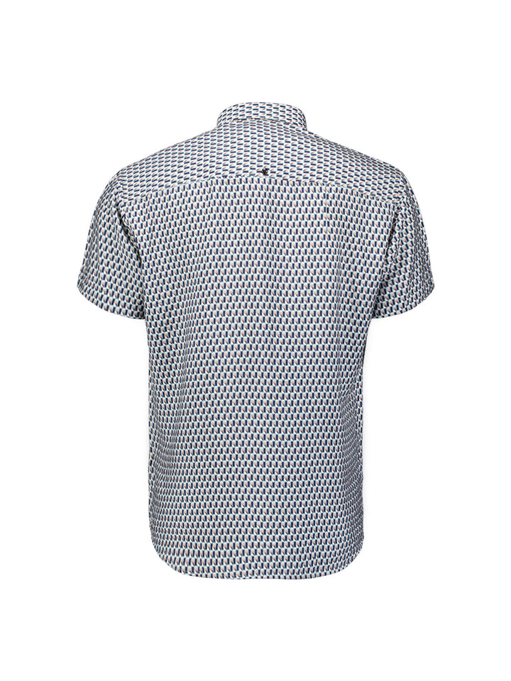 Shirt Short Sleeve Allover Printed, Seablue 039 Bild 2