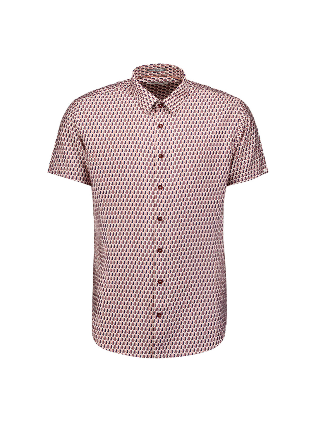 Shirt Short Sleeve Allover Printed, Coral 094 Bild 1