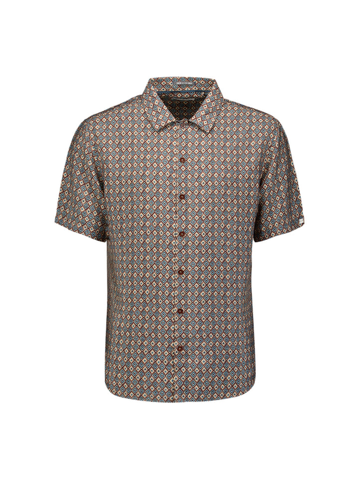 Shirt Short Sleeve Allover Printed, Seablue 039 Bild 1