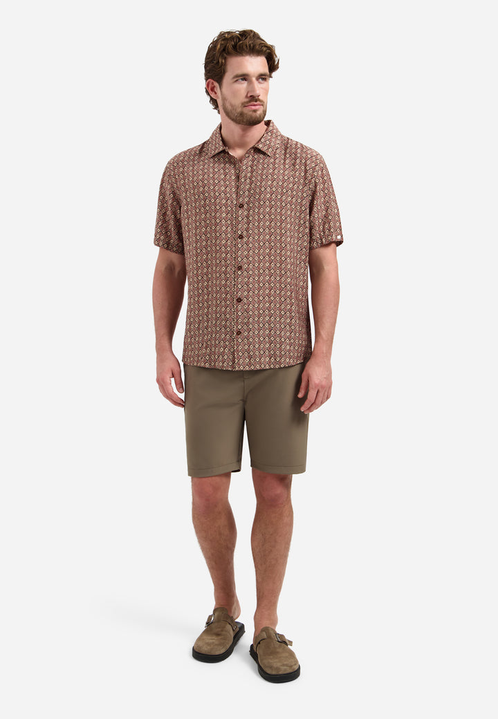 Shirt Short Sleeve Allover Printed, Coral 094 Bild 3