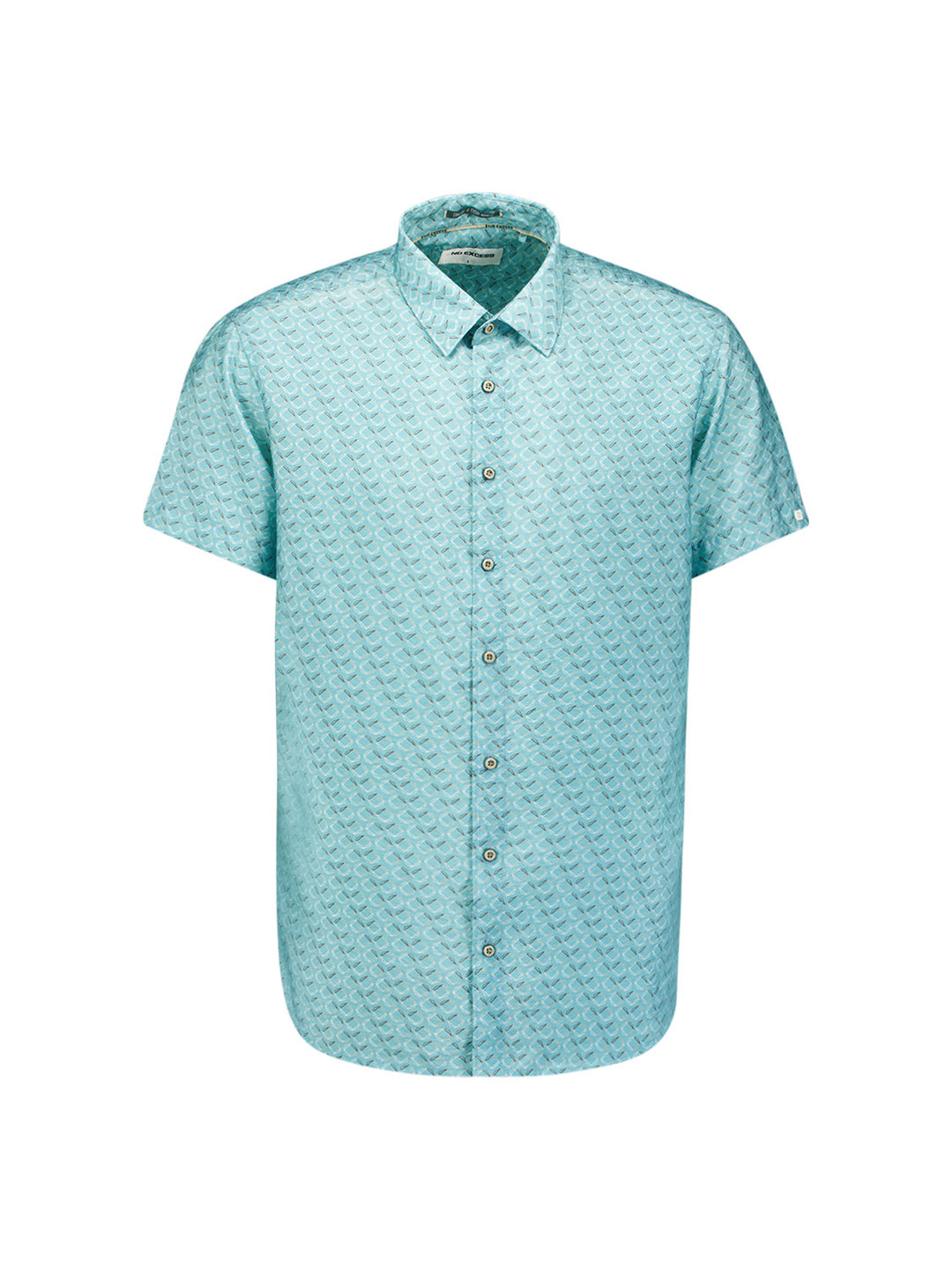 Shirt Short Sleeve Allover Printed, Seablue 039 Bild 1
