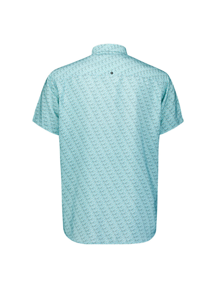 Shirt Short Sleeve Allover Printed, Seablue 039 Bild 2