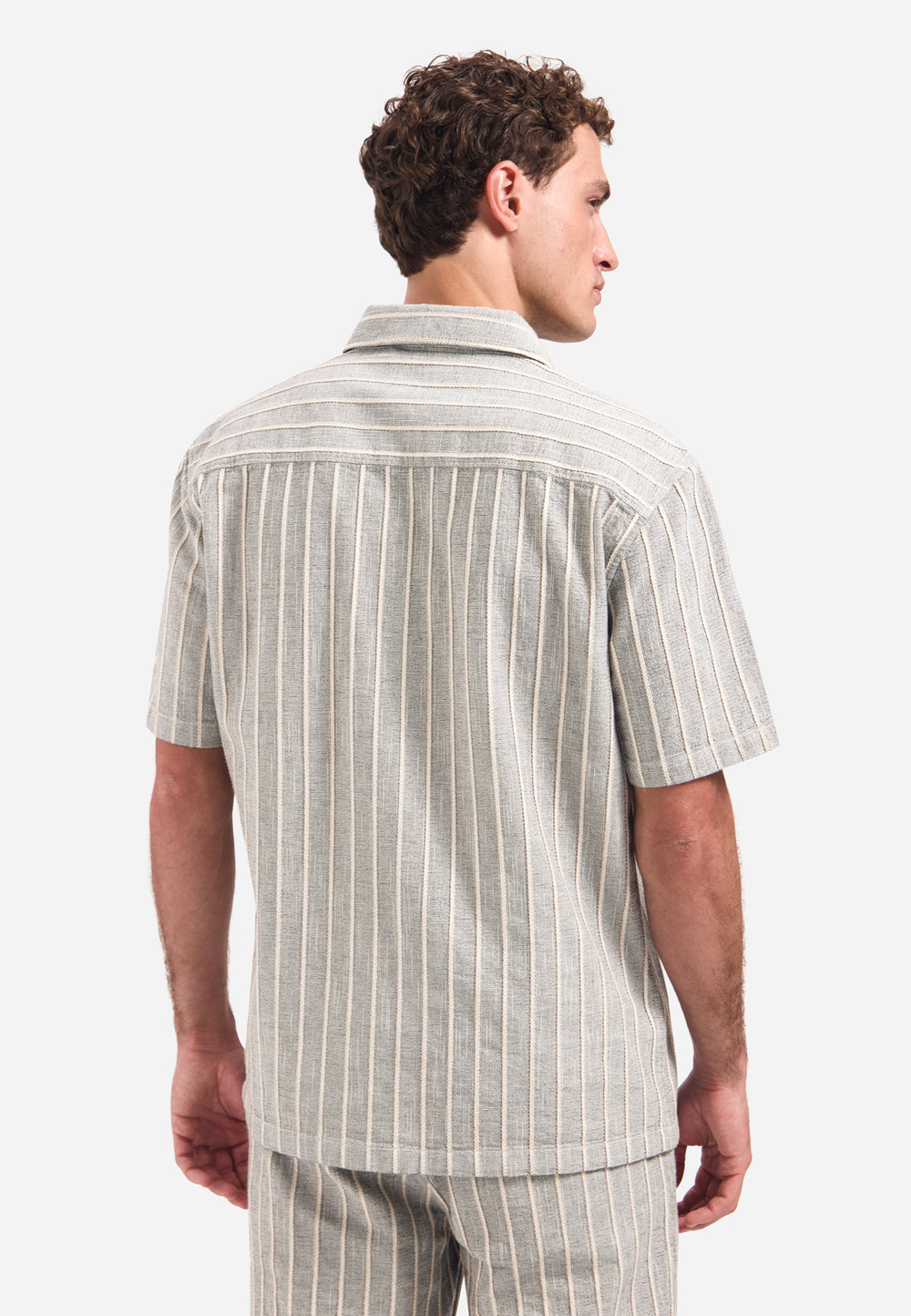 Shirt Short Sleeve Fancy Striped, Sand 015 Bild 2