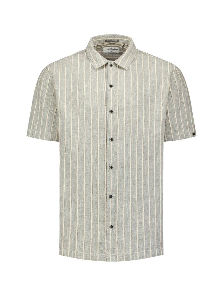 Shirt Short Sleeve Fancy Striped, Sand 015 Bild 5