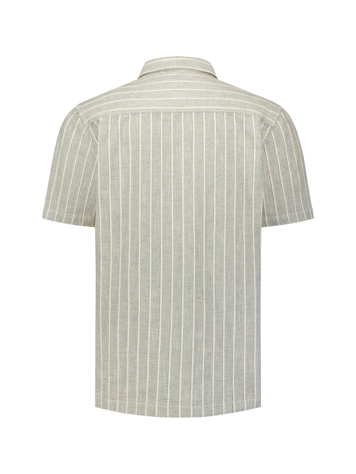 Shirt Short Sleeve Fancy Striped, Sand 015 Bild 6