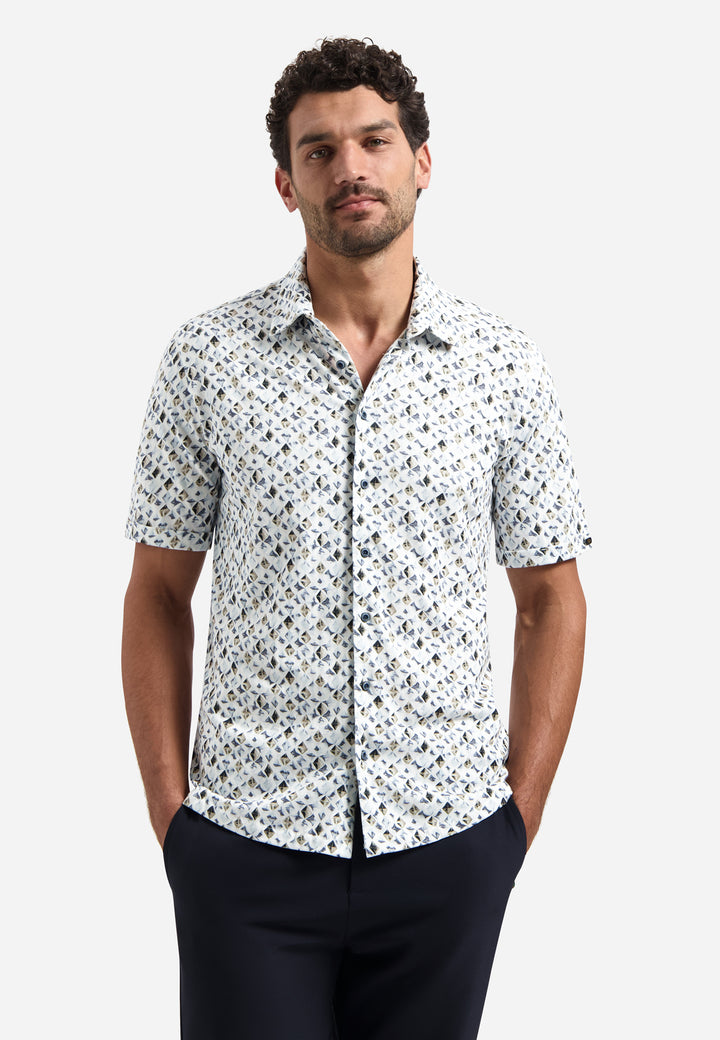 Shirt Short Sleeve Jersey Allover Printed, Blue 030 Bild 1