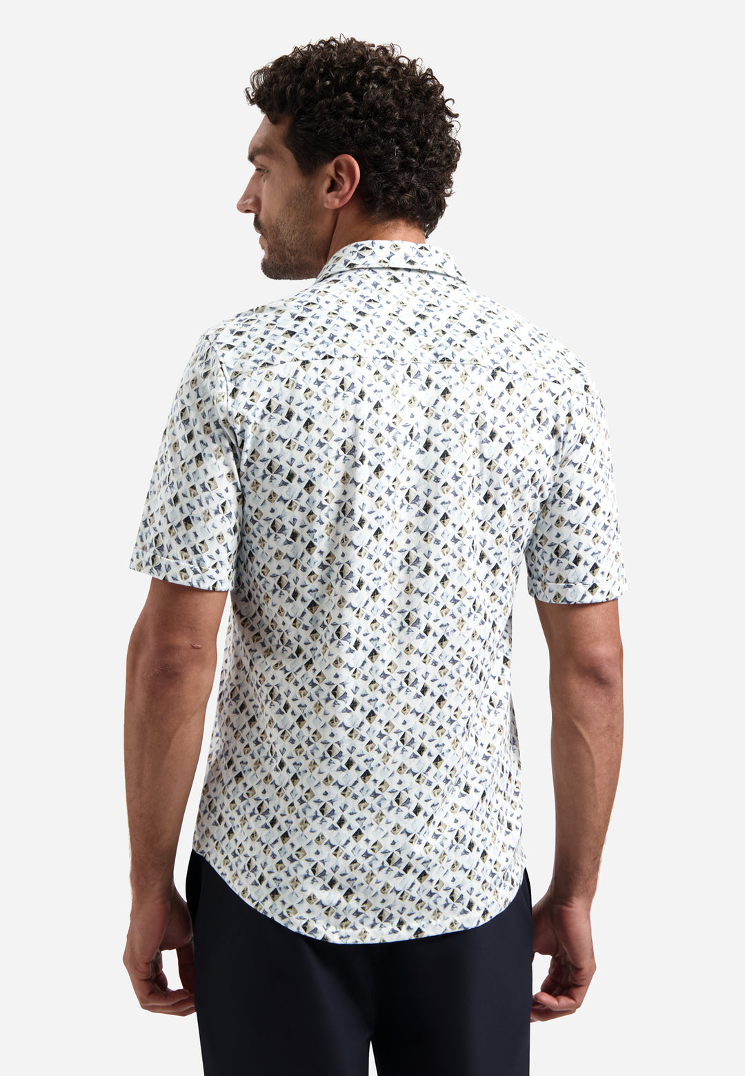 Shirt Short Sleeve Jersey Allover Printed, Blue 030 Bild 2