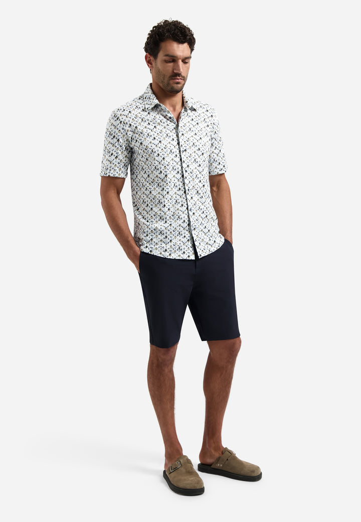 Shirt Short Sleeve Jersey Allover Printed, Blue 030 Bild 3