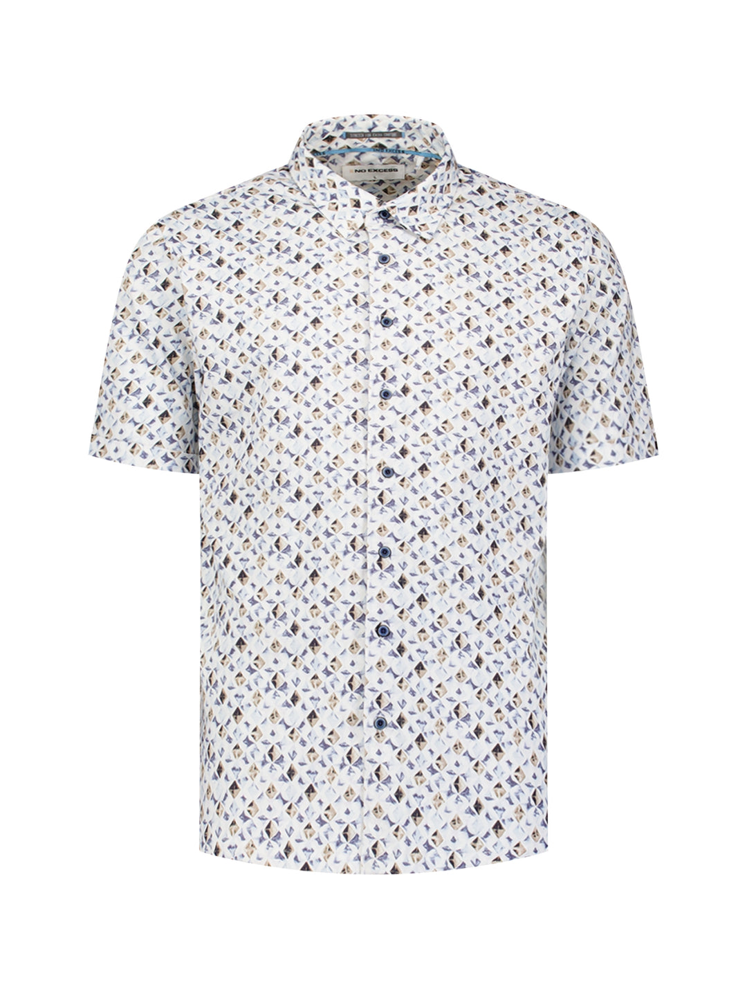 Shirt Short Sleeve Jersey Allover Printed, Blue 030 Bild 5