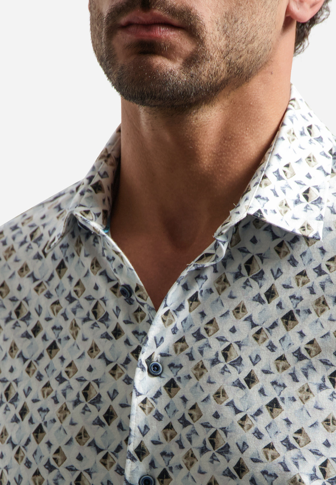 Shirt Short Sleeve Jersey Allover Printed, Blue 030 Bild 7