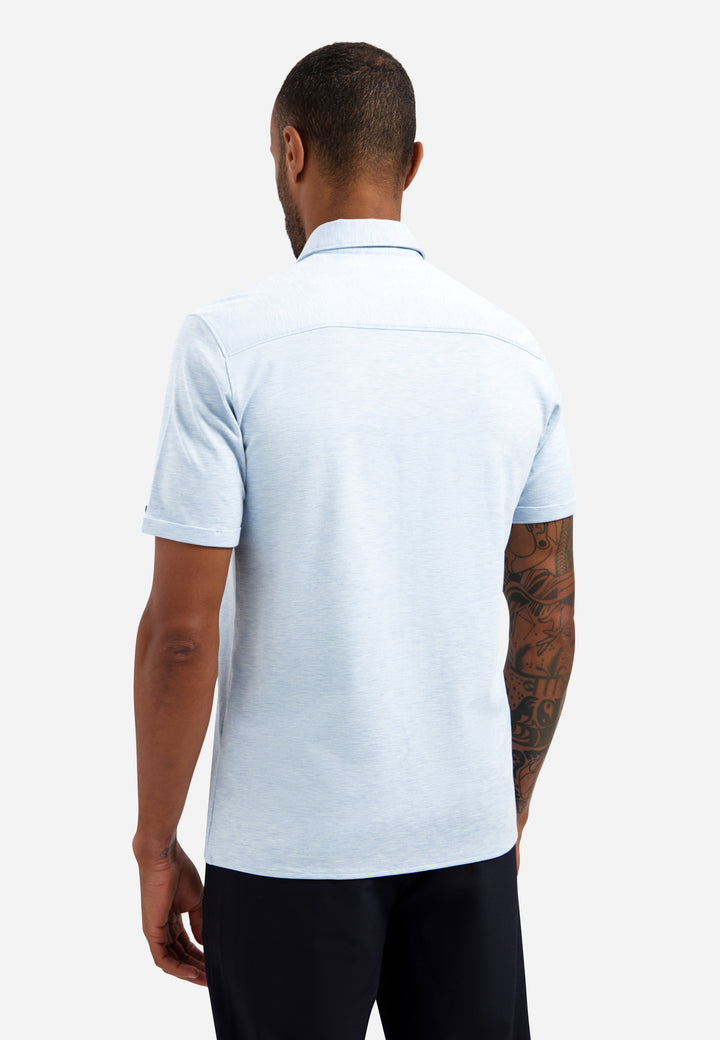 Shirt Short Sleeve Melange Jersey, Blue 030 Bild 2