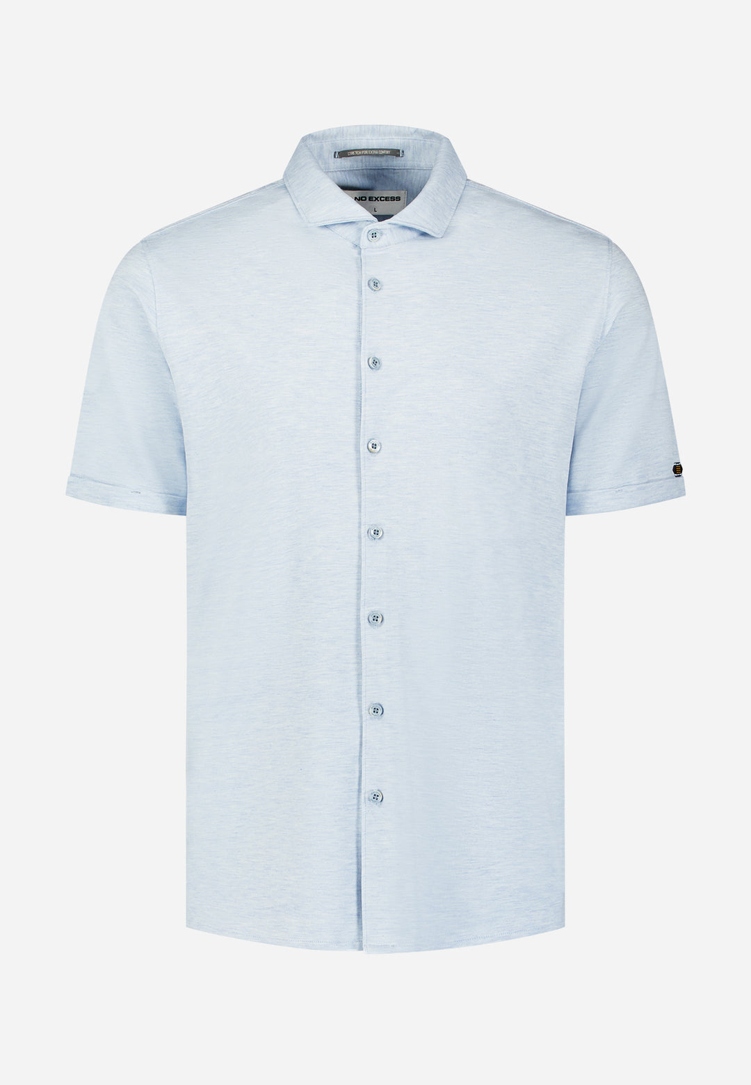 Shirt Short Sleeve Melange Jersey, Blue 030 Bild 5