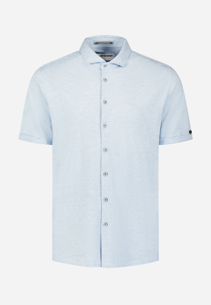 Shirt Short Sleeve Melange Jersey, Blue 030 Bild 5