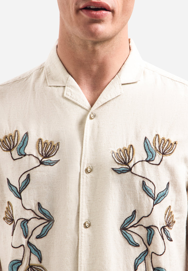 Shirt Short Sleeve Placed Embroidery, Stone 014 Bild 7