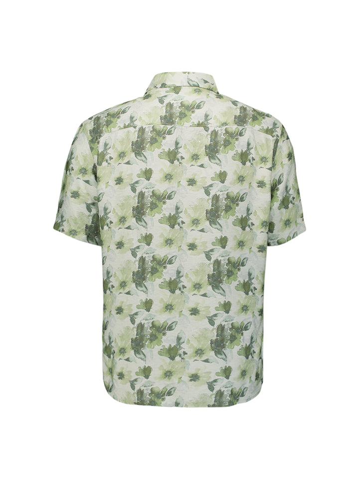 Shirt Short Sleeve Stretch Allover Printed, Green 050 Bild 6