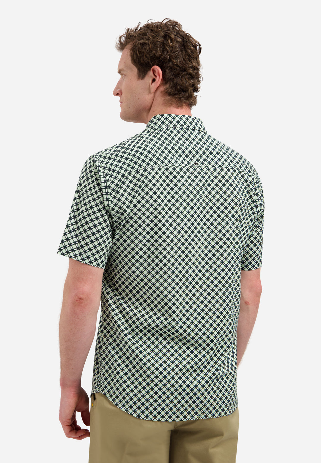 Shirt Short Sleeve Stretch Allover Printed, Green 050 Bild 2