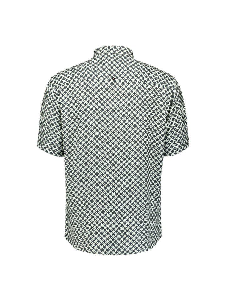 Shirt Short Sleeve Stretch Allover Printed, Green 050 Bild 6