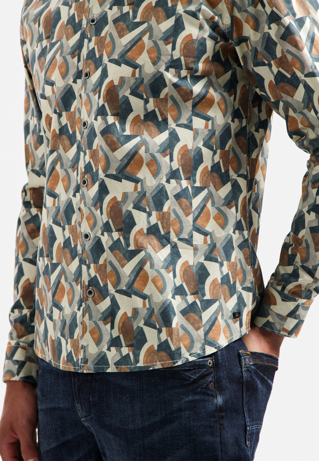Shirt Stretch Allover Printed, Night 078 Bild 7