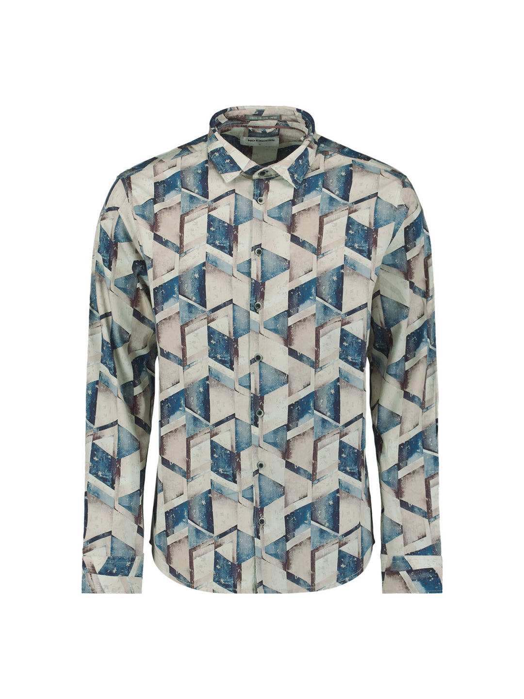 Shirt Stretch Allover Printed, Night 078 Bild 5