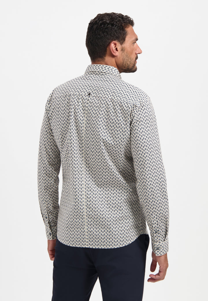 Shirt Stretch Allover Printed, White 010 Bild 3