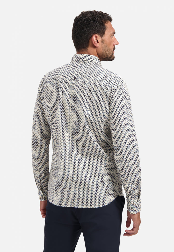 Shirt Stretch Allover Printed, White 010 Bild 4