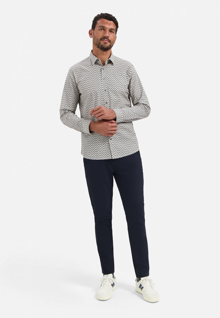 Shirt Stretch Allover Printed, White 010 Bild 6