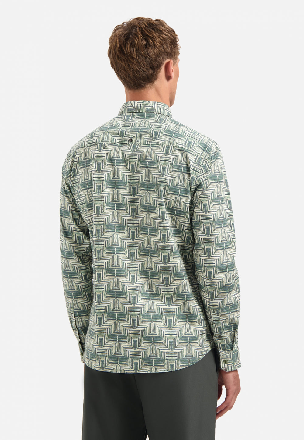 Shirt Stretch Allover Printed, Dark Green 052 Bild 2