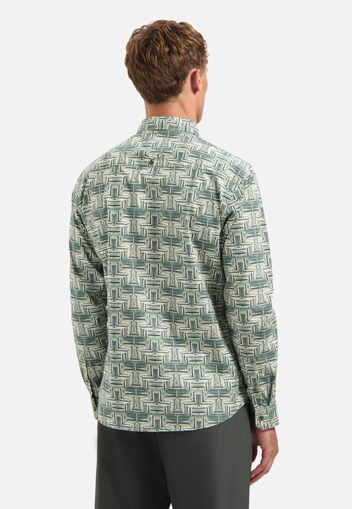 Shirt Stretch Allover Printed, Dark Green 052 Bild 2