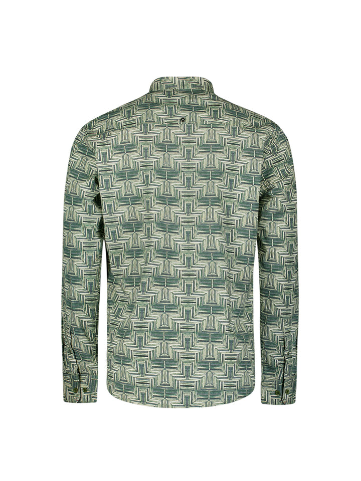 Shirt Stretch Allover Printed, Dark Green 052 Bild 6