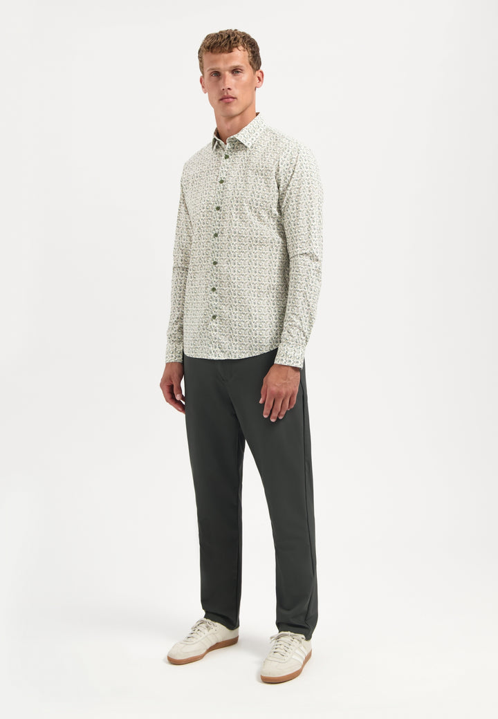 Shirt Stretch Allover Printed, Dark Green 052 Bild 3
