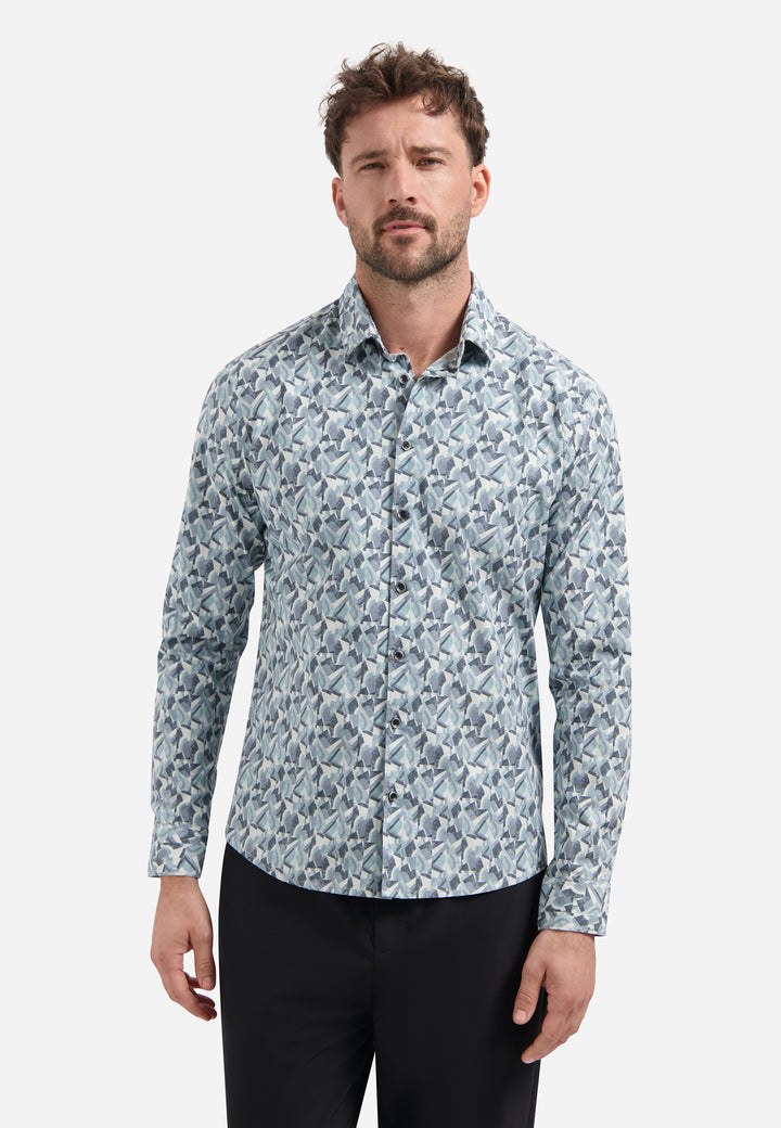 Shirt Stretch Allover Printed, Dark Steel 124 Bild 1