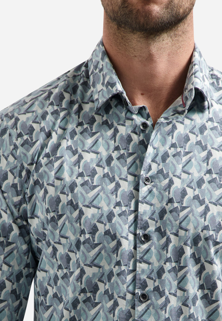 Shirt Stretch Allover Printed, Dark Steel 124 Bild 7
