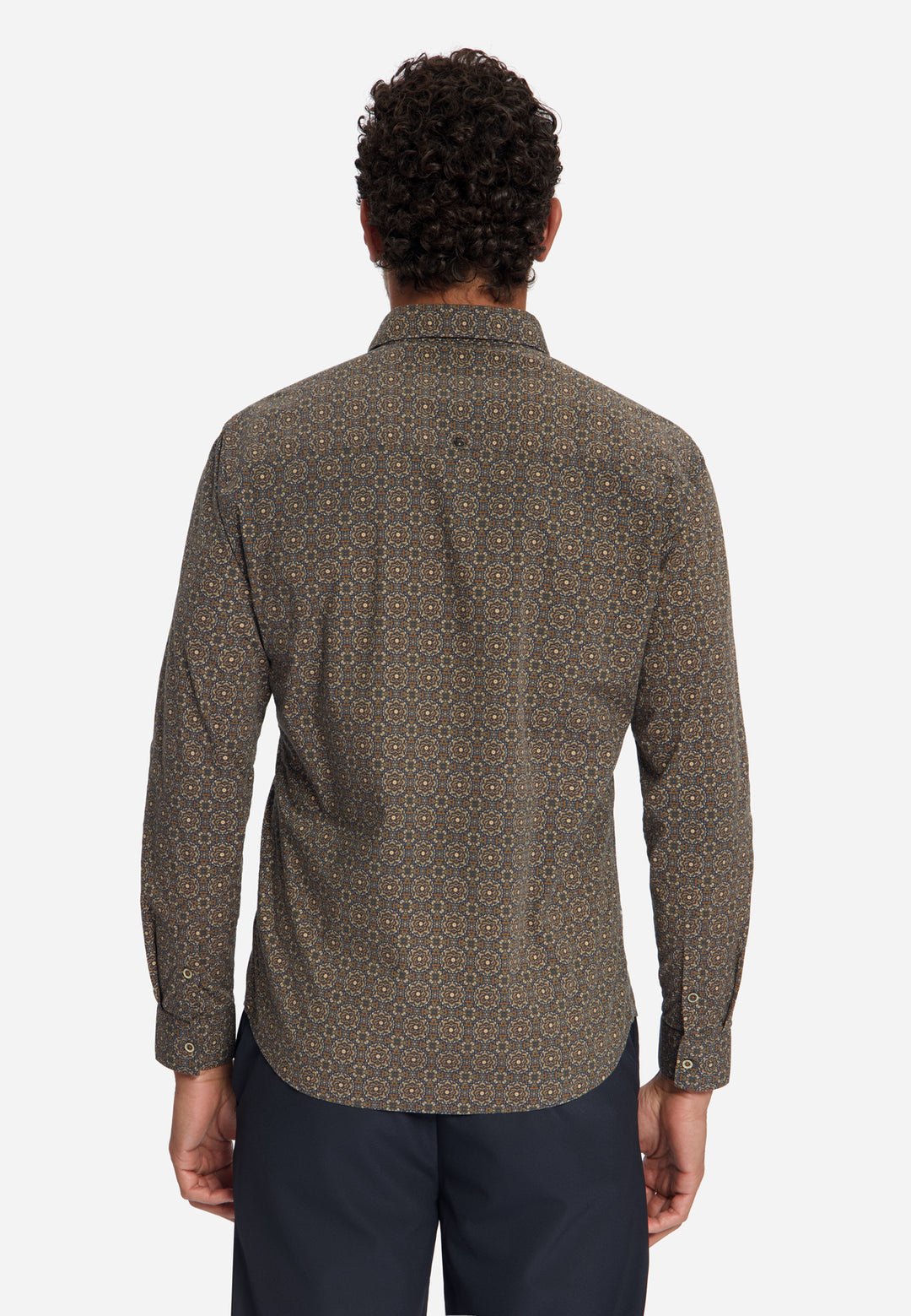 Shirt Stretch Allover Printed, Caramel 048 Bild 2