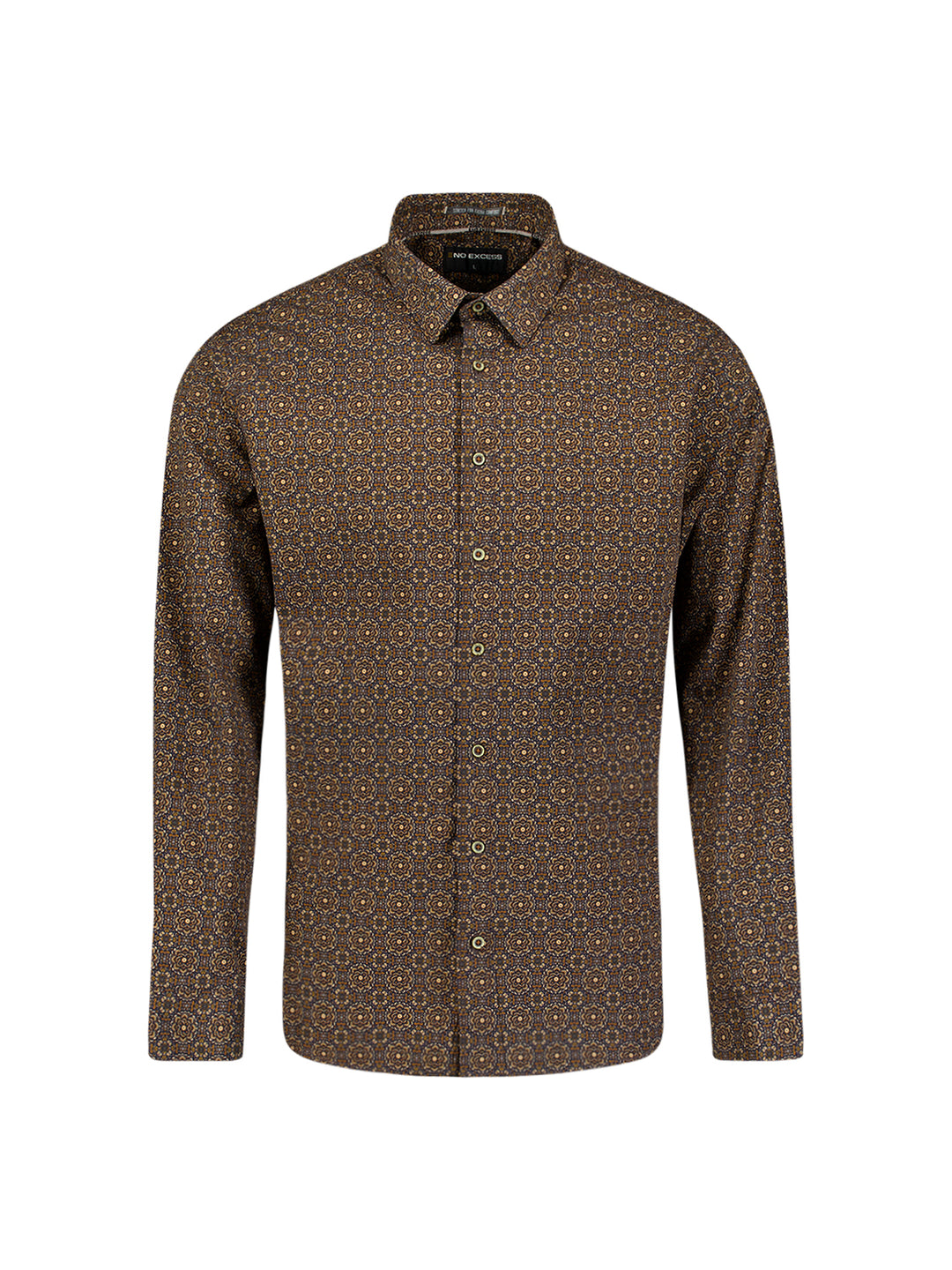 Shirt Stretch Allover Printed, Caramel 048 Bild 5