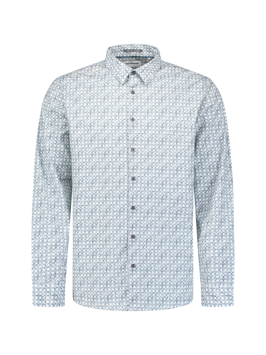 Shirt Stretch Allover Printed, Dusty Blue 138 Bild 5