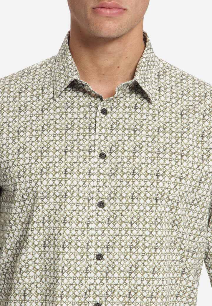 Shirt Stretch Allover Printed, Moss 152 Bild 7