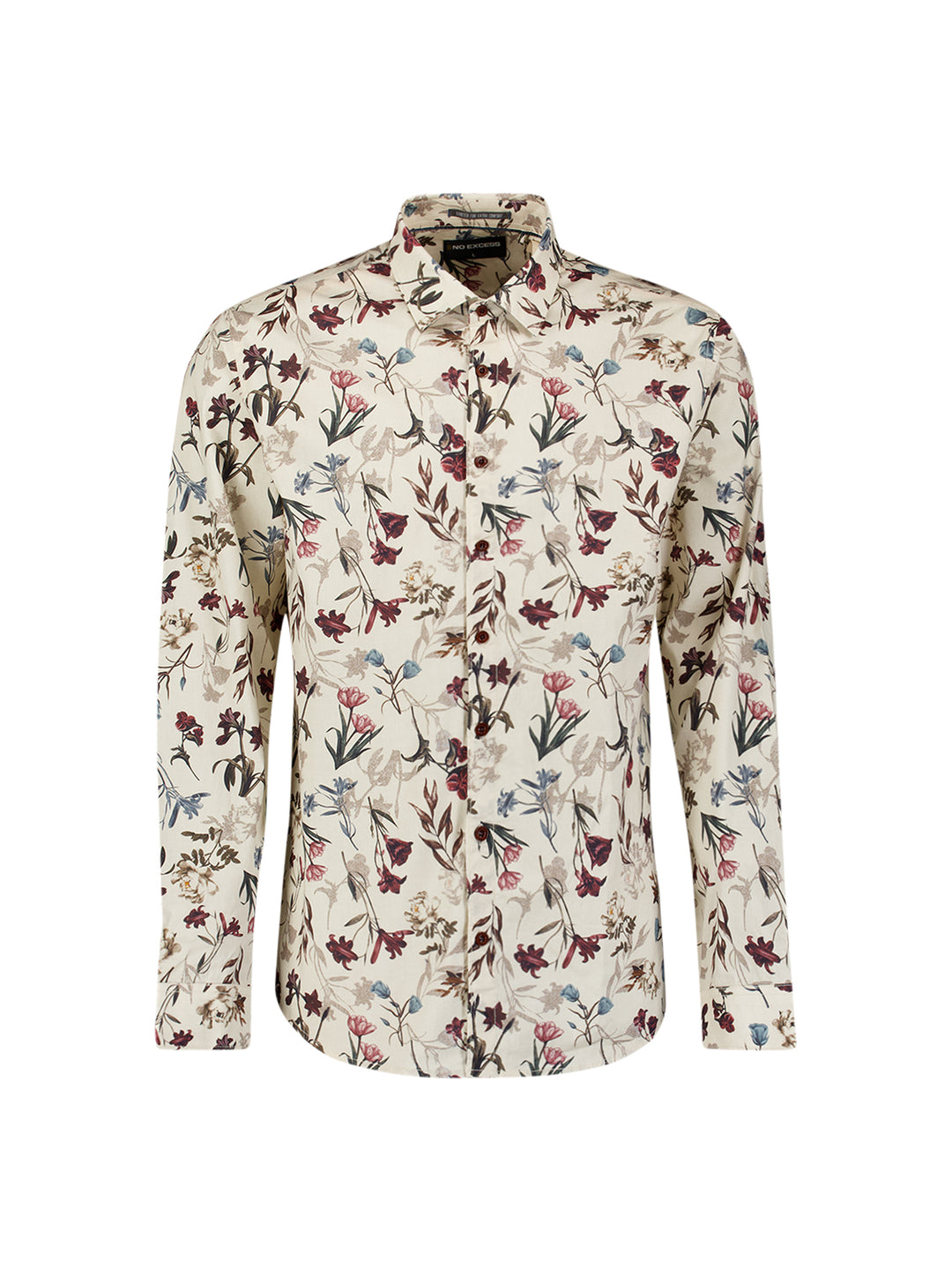 Shirt Stretch Allover Printed, Stone 014 Bild 5