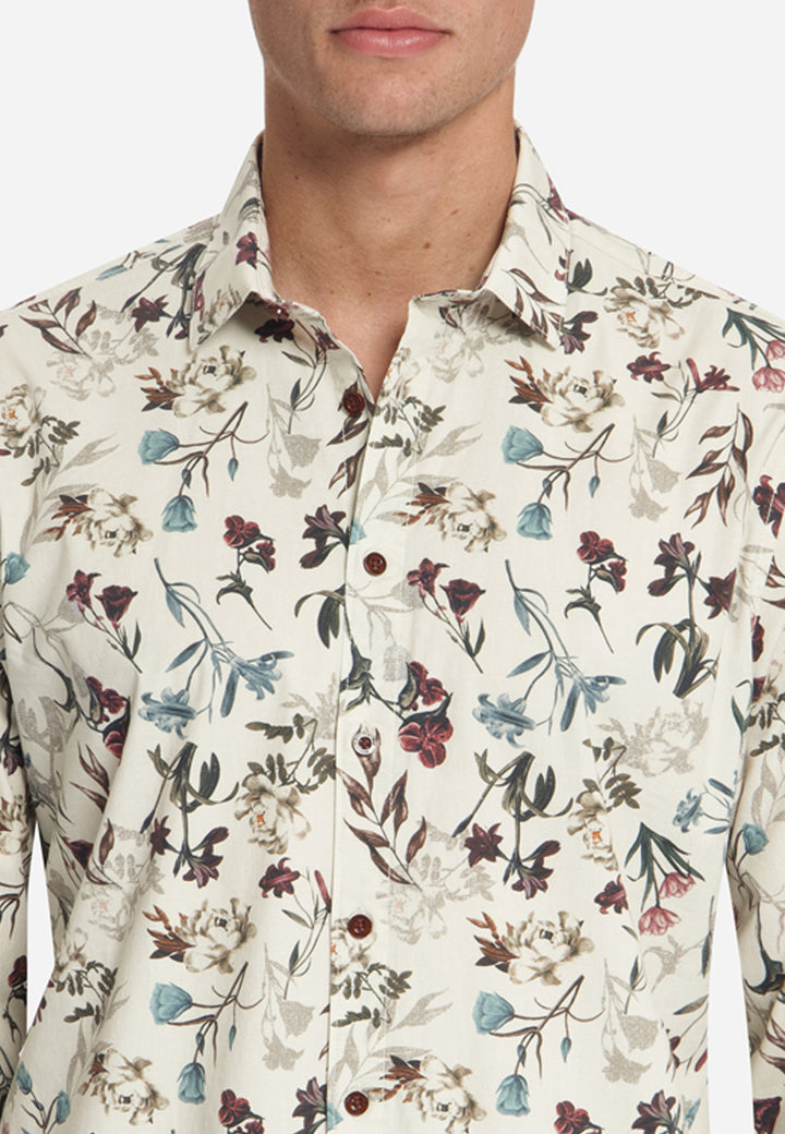 Shirt Stretch Allover Printed, Stone 014 Bild 7