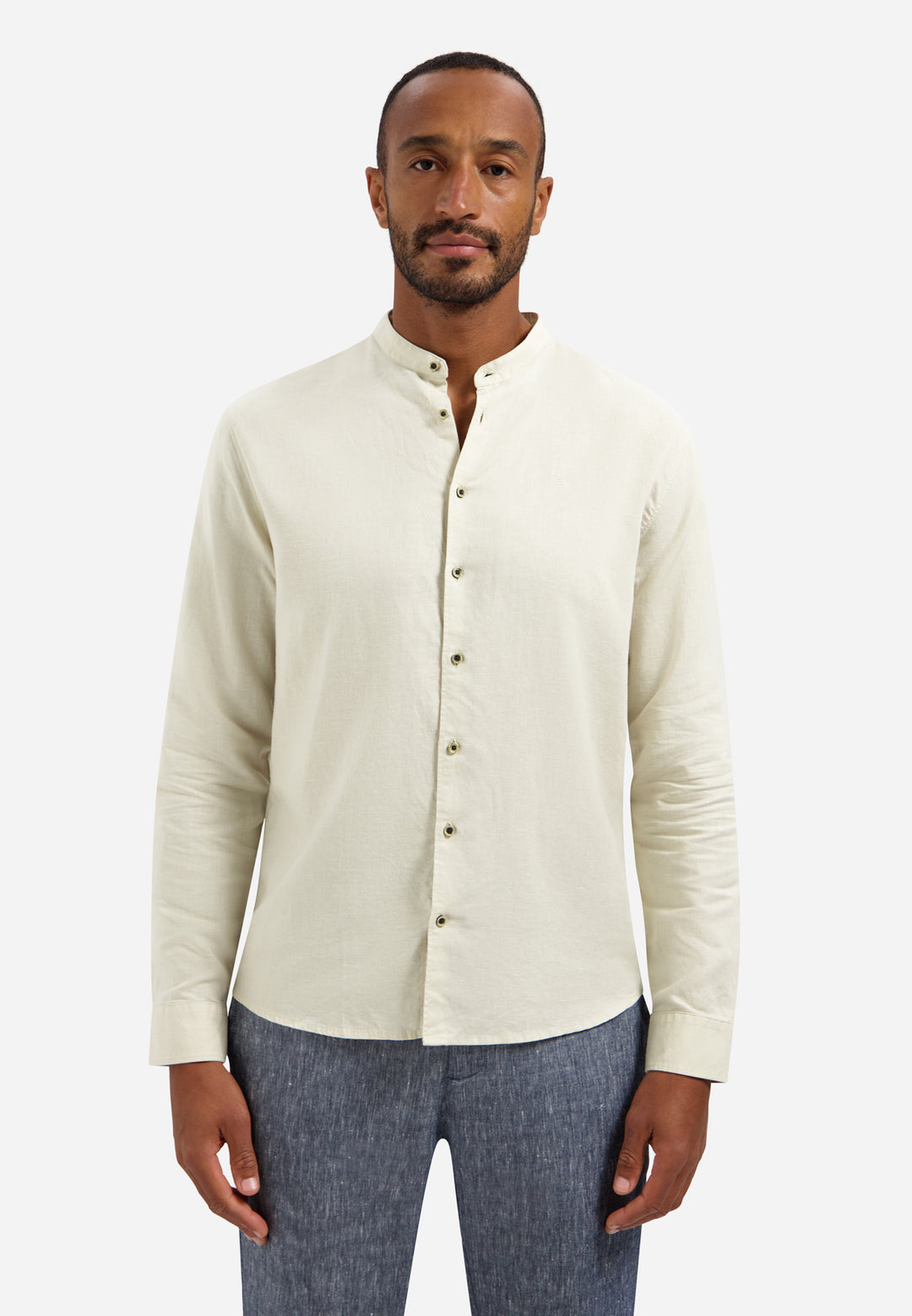 Shirt With Linen Granddad, Desert 045 Bild 1