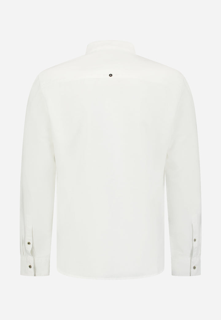 Shirt With Linen Granddad, White 010 Bild 6